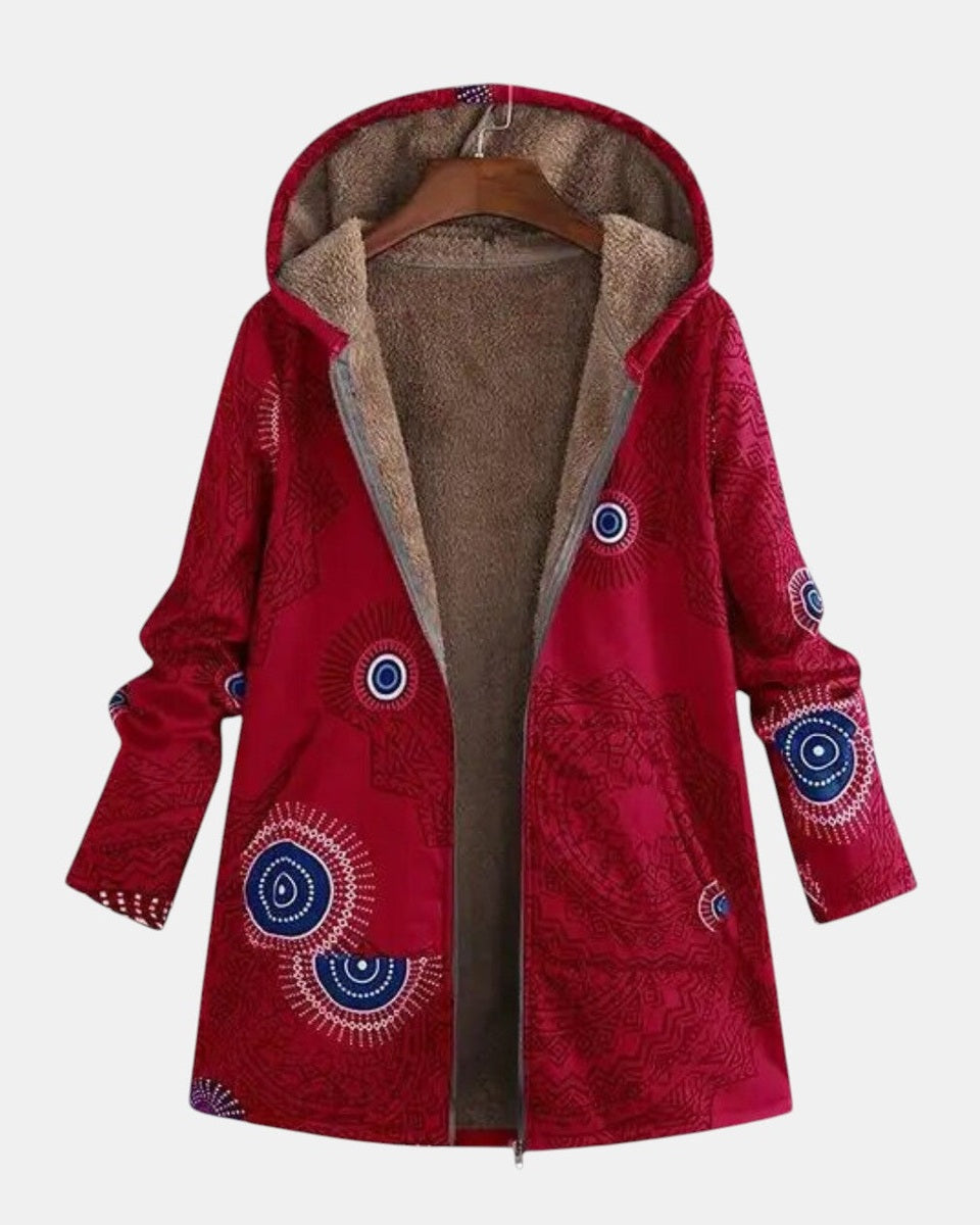 Giacca Sherpa tribale Sage
