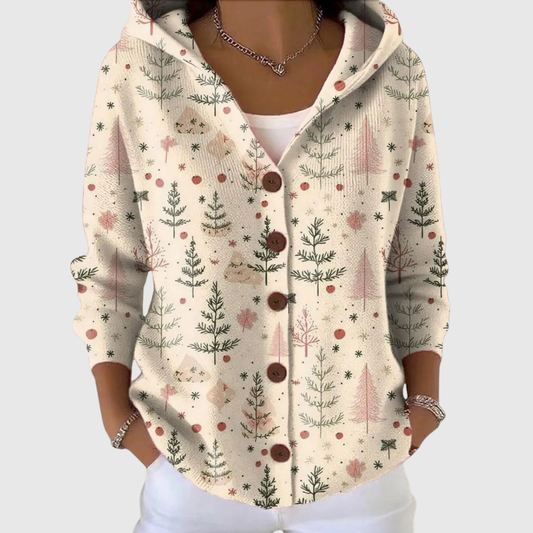 Luise | Comodo cardigan lavorato a maglia con cappuccio