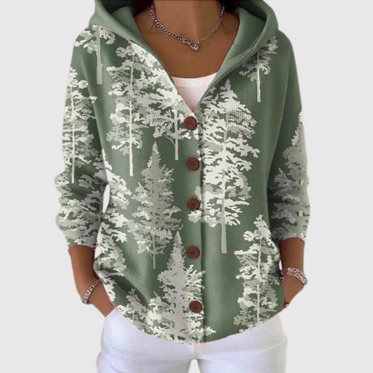 Sophie | Comodo cardigan lavorato a maglia con cappuccio