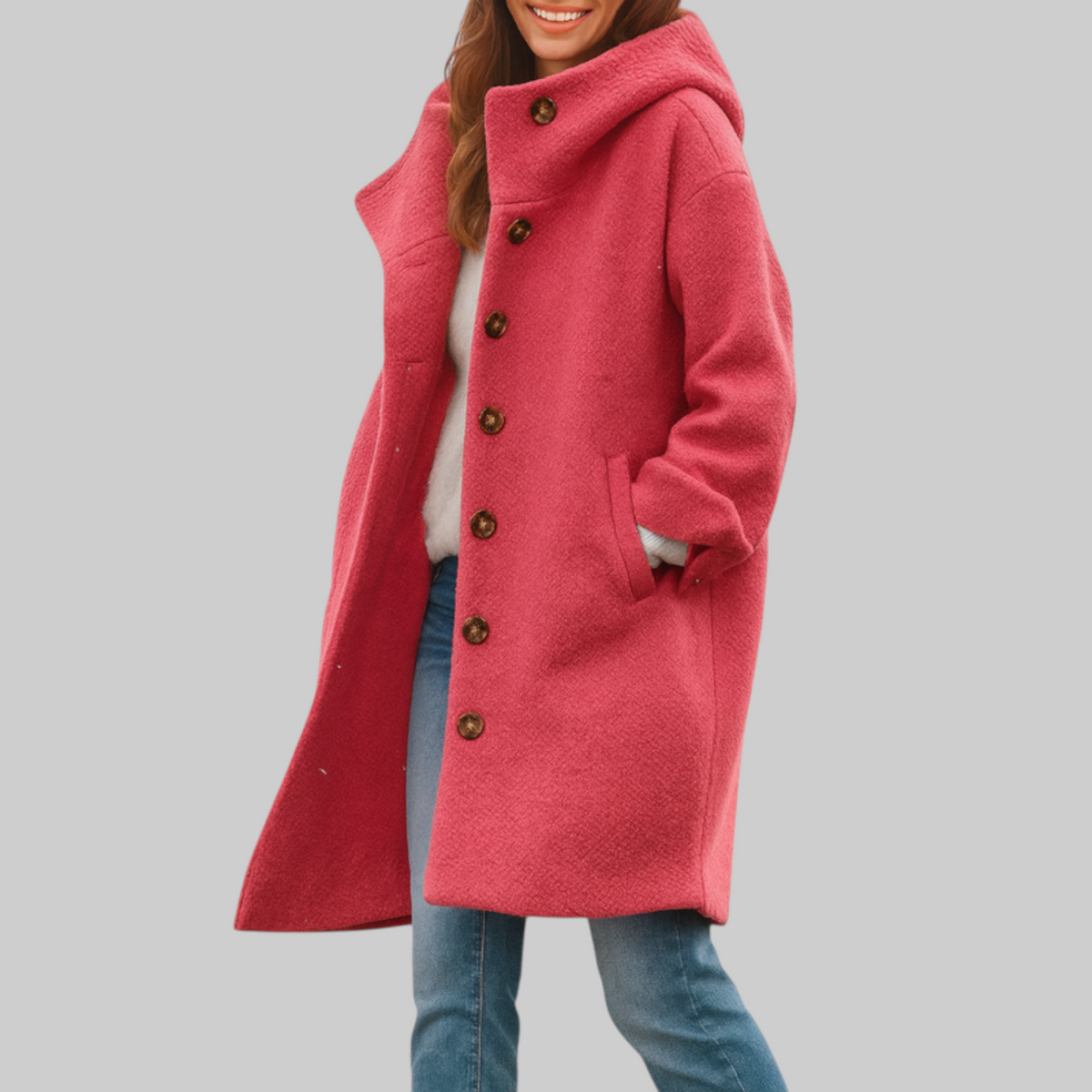 Rose | Comodo cappotto da tutti i giorni di media lunghezza