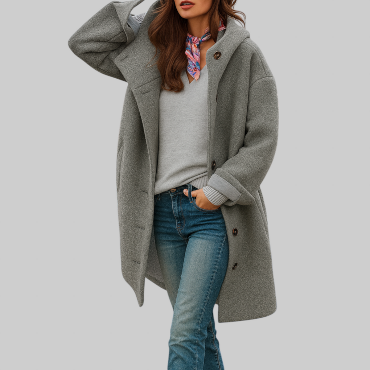 Rose | Comodo cappotto da tutti i giorni di media lunghezza