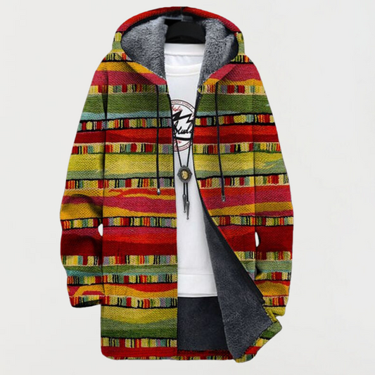 Lina – Cardigan con righe etniche