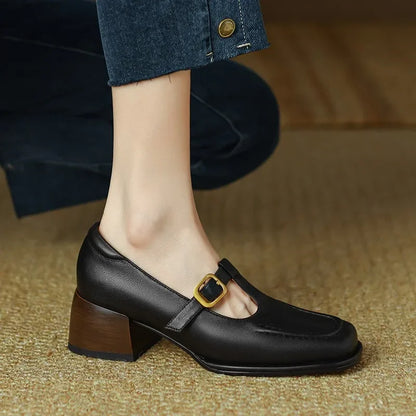 Emilia - Scarpe con barra a T in stile vintage